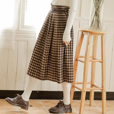 Plaid Long Skirt