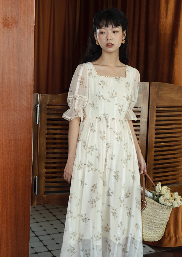 Mid-calf Retro Korean Fashion Dress