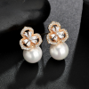 Sweet Shiny Cubic Zirconia Simple Earrings