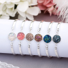 Natural Geode Stone Rhinestone Pave Bracelet - Image 3