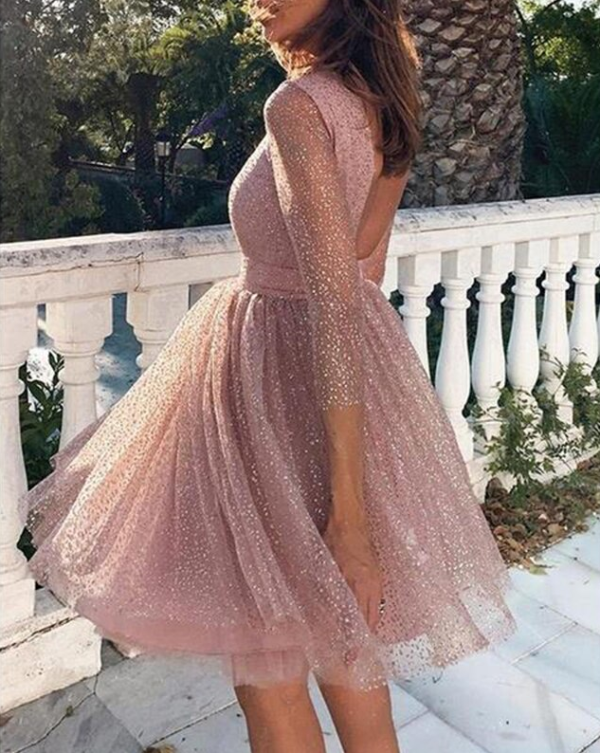 Sexy High Waist Shiny Dress - Image 4