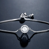 Simple Cubic Zirconia Round Adjustable Bracelet - Image 2