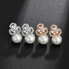 Sweet Shiny Cubic Zirconia Simple Earrings - Image 2