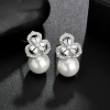 Sweet Shiny Cubic Zirconia Simple Earrings - Image 3