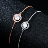 Simple Cubic Zirconia Round Adjustable Bracelet - Image 4