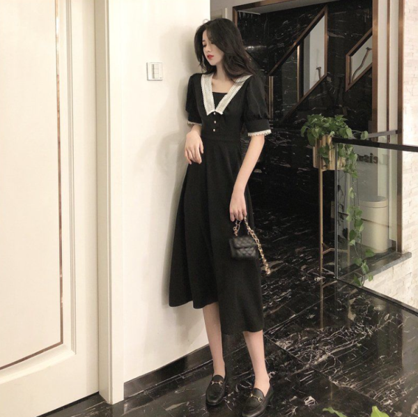 A-line Black Dress - Image 6