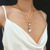 Multi Layered Pearl Choker Necklace - Image 2