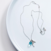 Blue Crystal Mermaid Pendant Necklace - Image 2