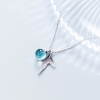 Blue Crystal Mermaid Pendant Necklace - Image 3
